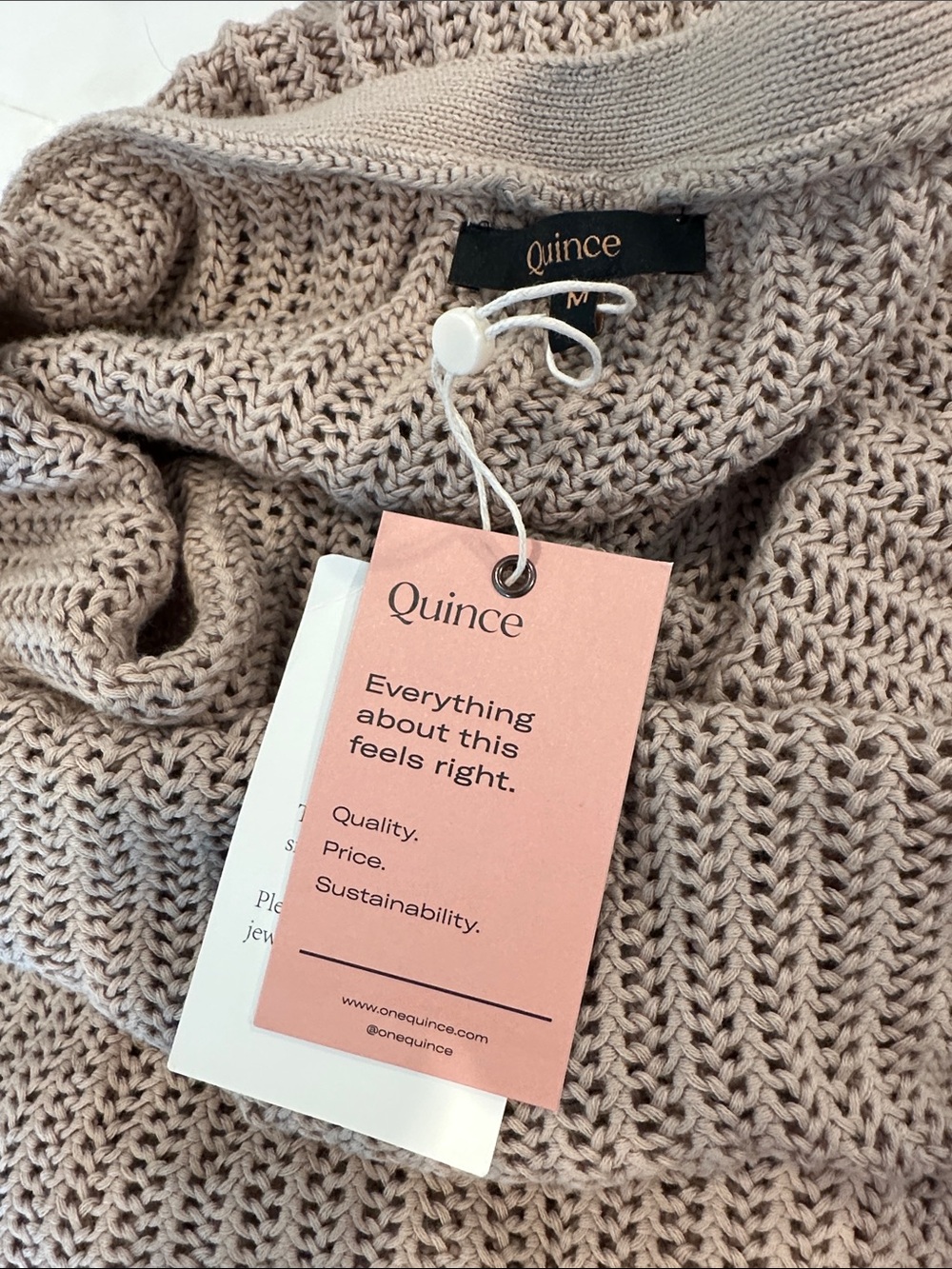 Quince 100% Organic Cotton Open-Knit Cover-Up Maxi Dress M NWT - Picture 7 of 7